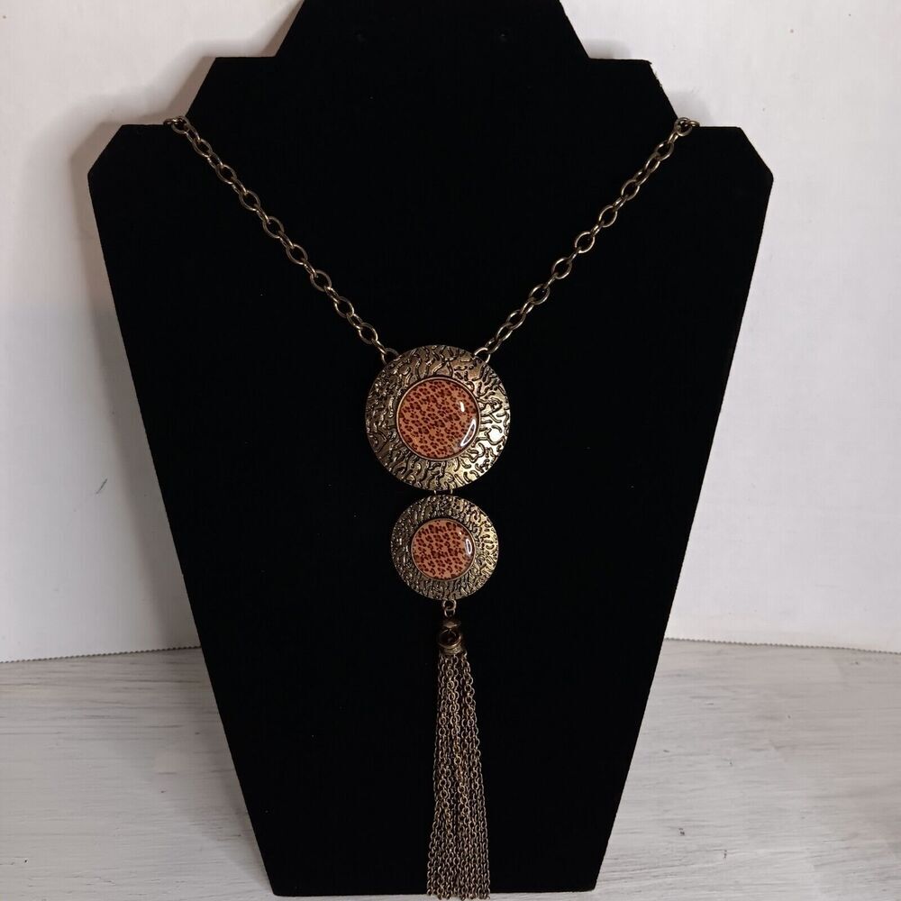Ruby Rd Pendant Necklace Adjustable Chain Animal Print Shield Pendants Up To 19"